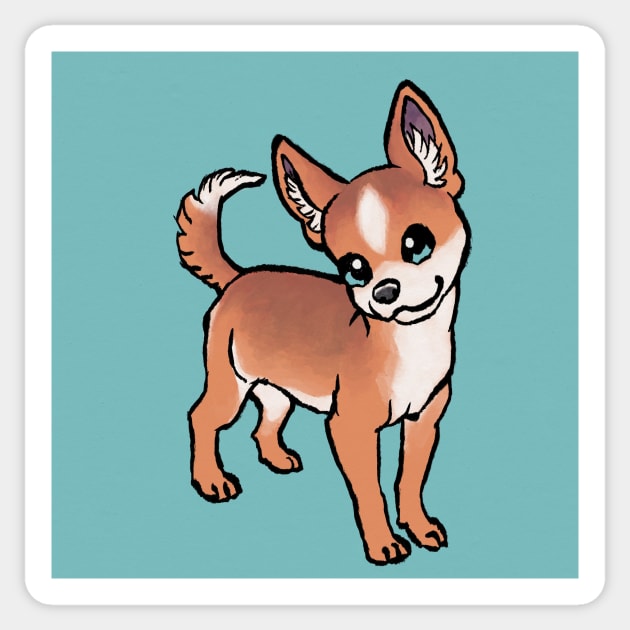 Doll-eyed Chihuahua Sticker by tiffatiel